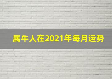 属牛人在2021年每月运势