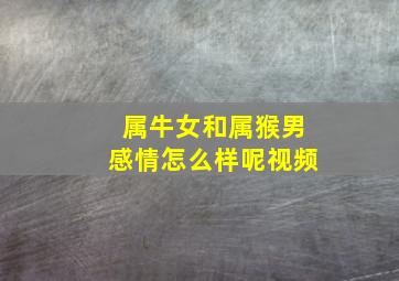 属牛女和属猴男感情怎么样呢视频