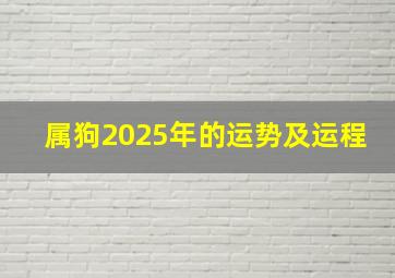 属狗2025年的运势及运程