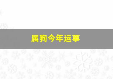 属狗今年运事