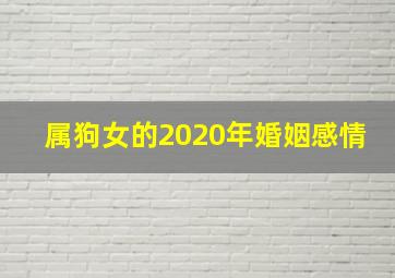 属狗女的2020年婚姻感情