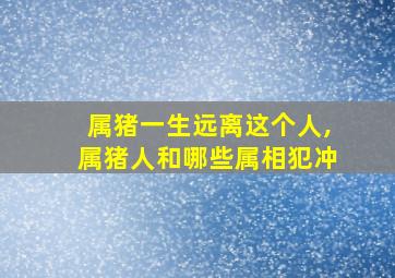 属猪一生远离这个人,属猪人和哪些属相犯冲