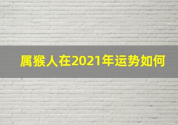 属猴人在2021年运势如何