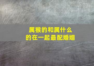 属猴的和属什么的在一起最配婚姻