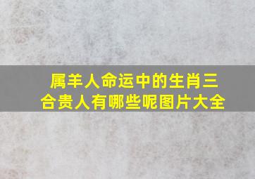 属羊人命运中的生肖三合贵人有哪些呢图片大全