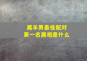 属羊男最佳配对第一名属相是什么