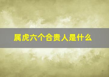 属虎六个合贵人是什么