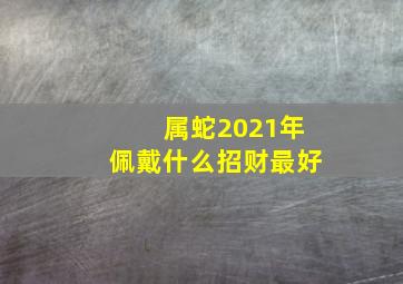 属蛇2021年佩戴什么招财最好