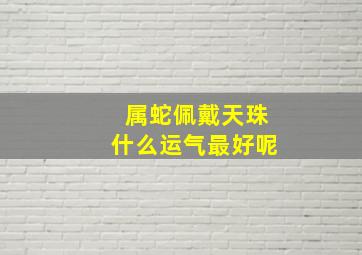 属蛇佩戴天珠什么运气最好呢