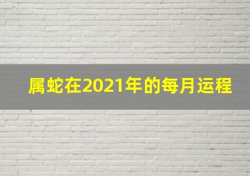 属蛇在2021年的每月运程