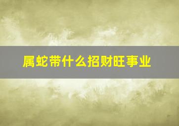 属蛇带什么招财旺事业