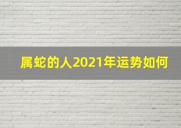 属蛇的人2021年运势如何