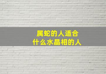 属蛇的人适合什么水晶相的人