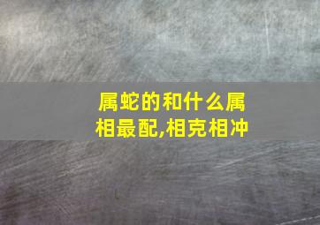 属蛇的和什么属相最配,相克相冲