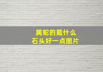 属蛇的戴什么石头好一点图片