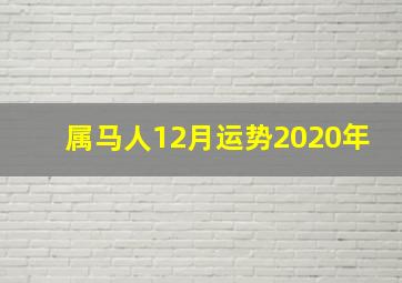 属马人12月运势2020年