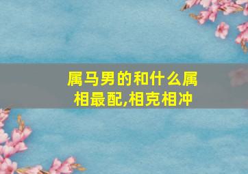 属马男的和什么属相最配,相克相冲