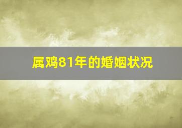 属鸡81年的婚姻状况