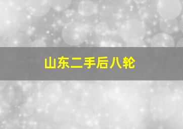 山东二手后八轮