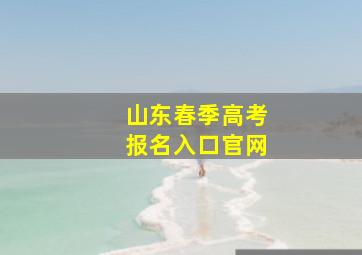 山东春季高考报名入口官网