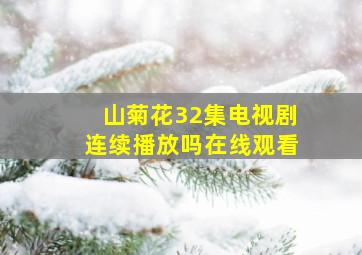 山菊花32集电视剧连续播放吗在线观看