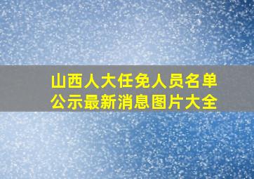 山西人大任免人员名单公示最新消息图片大全