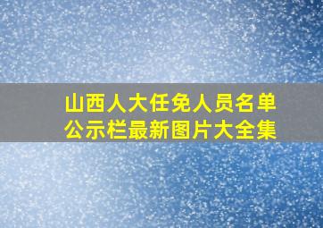 山西人大任免人员名单公示栏最新图片大全集