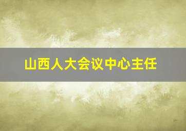 山西人大会议中心主任