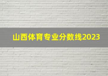 山西体育专业分数线2023