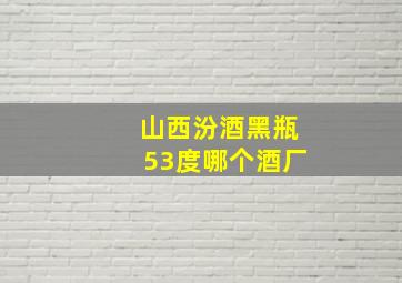 山西汾酒黑瓶53度哪个酒厂