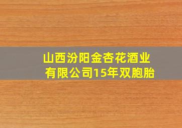 山西汾阳金杏花酒业有限公司15年双胞胎