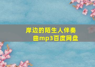 岸边的陌生人伴奏曲mp3百度网盘