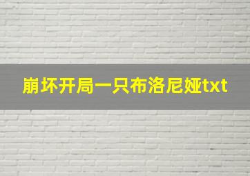 崩坏开局一只布洛尼娅txt