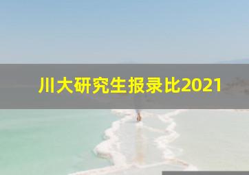 川大研究生报录比2021