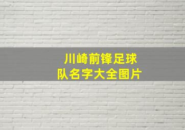 川崎前锋足球队名字大全图片