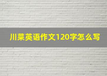 川菜英语作文120字怎么写