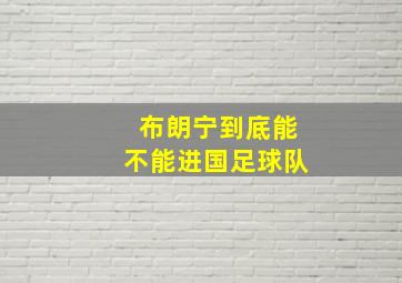 布朗宁到底能不能进国足球队