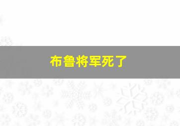 布鲁将军死了