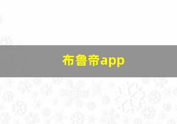 布鲁帝app