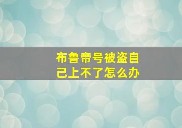 布鲁帝号被盗自己上不了怎么办