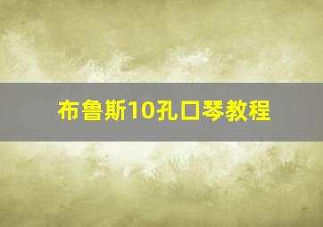 布鲁斯10孔口琴教程