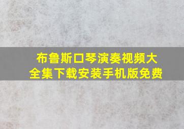 布鲁斯口琴演奏视频大全集下载安装手机版免费