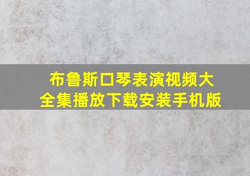 布鲁斯口琴表演视频大全集播放下载安装手机版