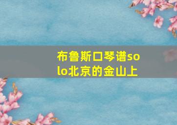 布鲁斯口琴谱solo北京的金山上