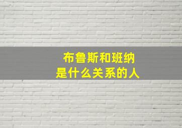 布鲁斯和班纳是什么关系的人