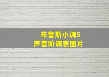 布鲁斯小调5声音阶调表图片