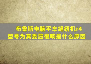 布鲁斯电脑平车缝纫机r4型号为真委屈很响是什么原因