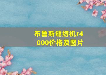 布鲁斯缝纫机r4000价格及图片