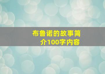 布鲁诺的故事简介100字内容