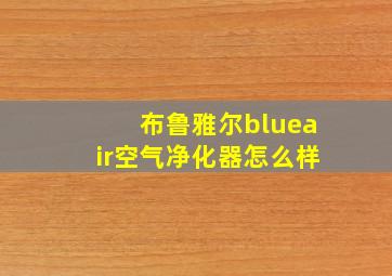 布鲁雅尔blueair空气净化器怎么样